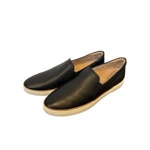 Naturalizer women's Zola 3 slip on perforated black leather sneaker Size 9